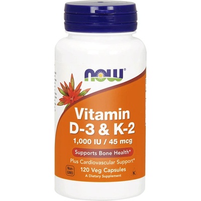Now Vitamin D3 a K2 120 kapsúl