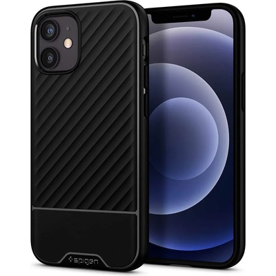 Spigen Core Armor - силиконов (TPU) калъф с висока степен на защита за iPhone 12 mini (черен)