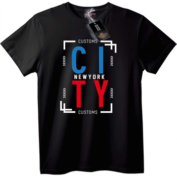 NOONEBRAND Тениска New York City Персонализирана - 2XL, Black