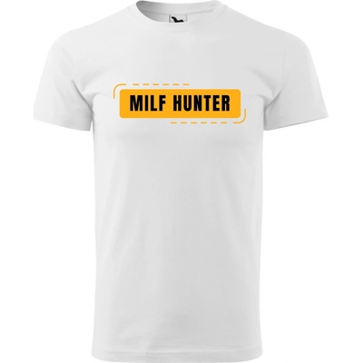 Trikíto pánské tričko MILF HUNTER Bílá