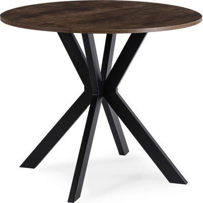 JAKS Lauren Okrúhly stôl 90 cm čierny
