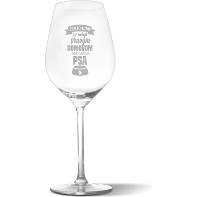 Sablio Pohár na víno Tento dom 490 ml