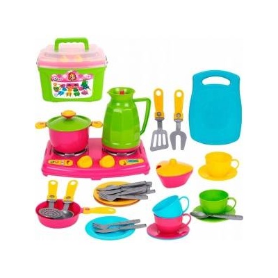 TECHNOK Cooker with pots and dishes in a plastic box TechNok 3596 p8