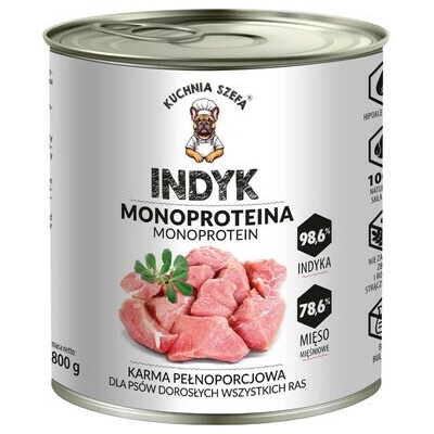 Kuchnia Szefa Monoproteínové s morčacím mäsom 800 g