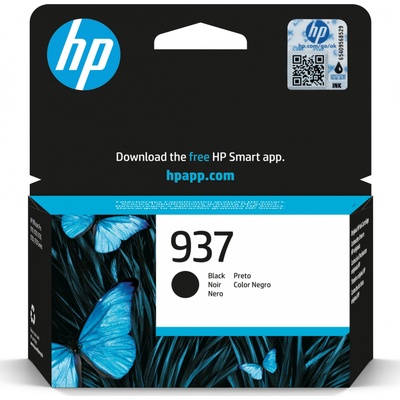 Мастило HP 937, Black, p/n 4S6W5NE - Оригинален HP консуматив - касета с мастило (4S6W5NE)
