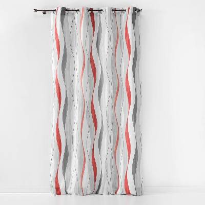 Červeno-biely záves 140x260 cm Ondulys – douceur d'intérieur