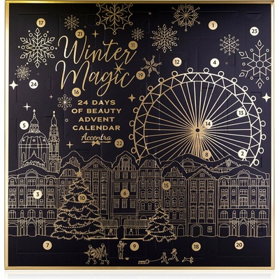 Accentra Adventní kalendář WINTER MAGIC NOIR ve čtvercové krabičce