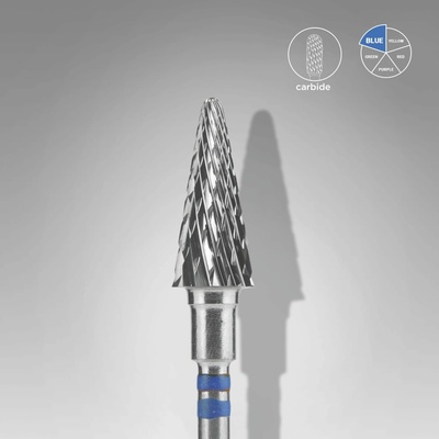 Staleks Karbidový brúsny nadstavec pre ľavákov STALEKS EXPERT cone blue 6mm / 14mm