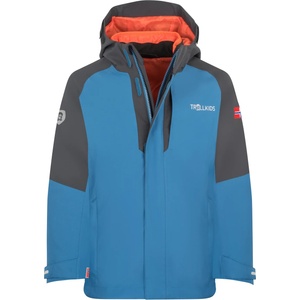 TROLLKIDS Детско 3-в-1 яке Trollkids Kid's Skanden 3in1 Jacket 3-in-1 jacket - Nordic Blue / Black / Flame Orange - размер 164 (EU) (703-2832-0719)