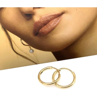 Diante zlaté náušnice kruhy 59639536