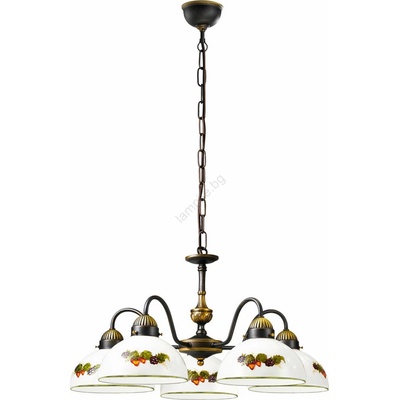 Kolarz 731.85. 121 - Пендел NONNA 5xE27/75W/230V грозде/ягоди (KL0352)