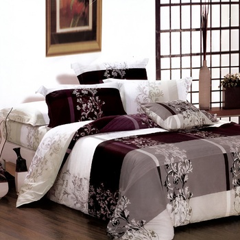 EmonaMall Двулицево спално бельо EmonaMall, 6 части - Модел S19063 (S19063-33333d)