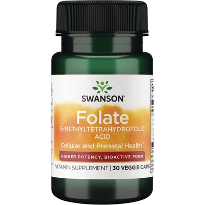 Swanson Kyselina Listová 5-MTHF Quatrefolic 800 mcg 30 kapsúl