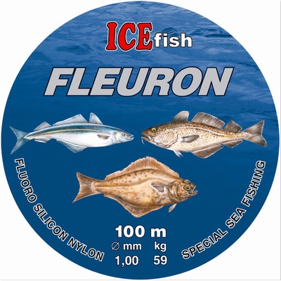 ICE FISH Fluorocarbonový na mořské návazce 100 m 1 mm 59 kg
