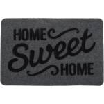  60 x 40 см правоъгълна изтривалка от текстил с надпис Home sweet home в средата