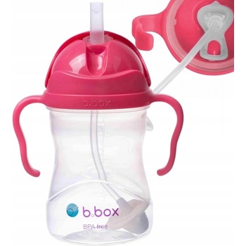 b.box hrneček s brčkem malinový 240 ml