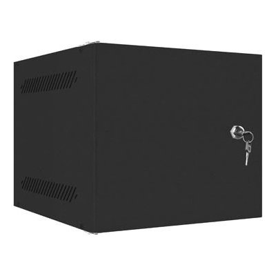 Lanberg Комуникационен шкаф Lanberg rack cabinet 10" wall-mount 6U / 280x310 for self-assembly with metal door (flat pack), black (WF10-2306-00B)