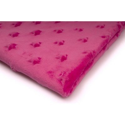 Látka Minky mikroplyš hviezdy, farba fuchsiová 23