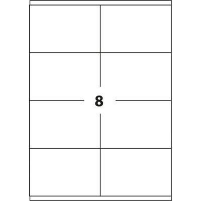 Самозалепващи етикети 96 x 63, 5 mm, 8 етикети A4, 100 листа (R0100.3643A)