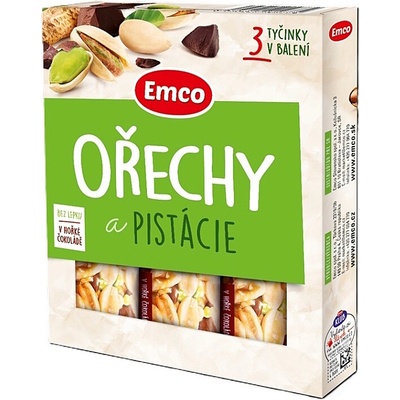 Emco Tyčinka orechy pistácie 3 x 35 g
