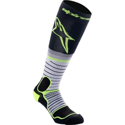 Alpinestars ponožky MX PRO černá/žlutá fluo/šedá