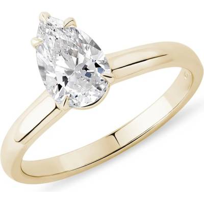 Klenota Zlatý prsteň s LG diamantom kvapka R0870753