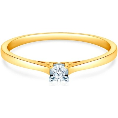 Savicki Zásnubný prsteň dvojfarebné zlato diamant SAVPI KU 38331 Z