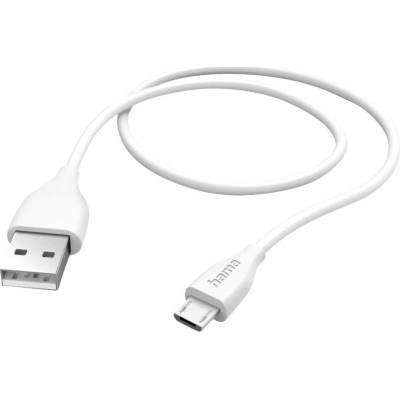Hama 00201587 Nabíjecí USB USB 2.0 USB-A zástrčka, USB Micro-B zástrčka 1,5m bílý