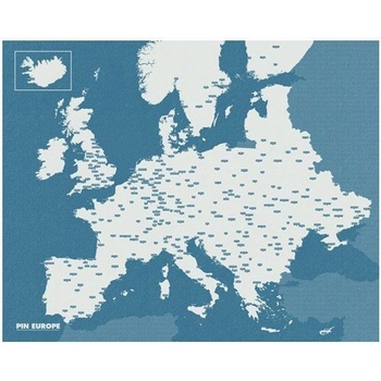 Palomar Стенна декорация Pin Wall Europa светлосиня (pw_europe_lb)