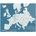 Palomar Стенна декорация Pin Wall Europa светлосиня (pw_europe_lb)