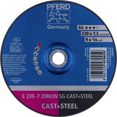 Pferd Brúsny kotúč lomený 230 x 22.23 mm 62223628 10 ks