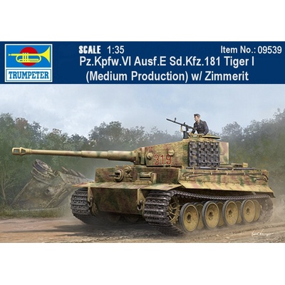 Trumpeter Pz.Kpfw.VI Ausf.E Sd.Kfz.181 Tiger I Medium Production w/ Zimmerit 1:35