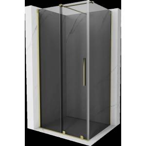 Mexen Velar плъзгаща се душ кабина 120 x 90 см, графит, злато - 871-120-090-41-50 (871-120-090-41-50)