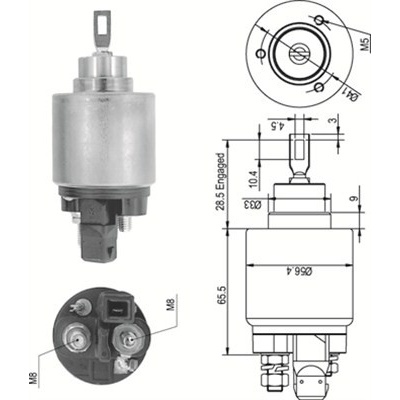 MAGNETI MARELLI Elektromagnetický spínač pre štartér 940113050343