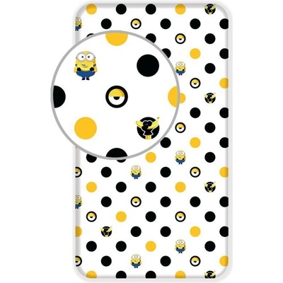 Jerry Fabrics Prostěradlo Mimoni 2 Banana Bavlna 90x200