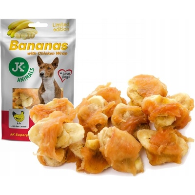 JK ANIMALS Mäsové Wrapy s kuracím mäsom a banánom 80 g