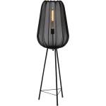 Light & Living Черна подова лампа (височина 132 cm) Plumeria - Light & Living (1735112)