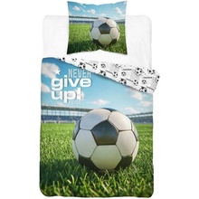 DETEXPOL Obliečky Futbal Never give up Bavlna 140/200 70/80