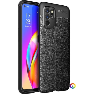 OPPO Reno6 Z Удароустойчив Litchi Skin Калъф и Протектор