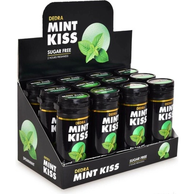 Mint Kiss jemně mátové osvěžující pastilky bez cukru, spearmint 12 x 28 g