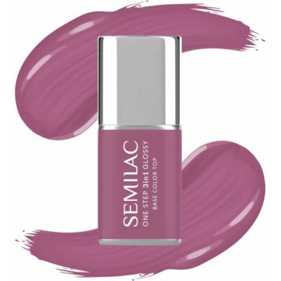 Semilac One Step Glossy 3v1 hybridní lak na nehty S205 fialovo-béžová 7 ml