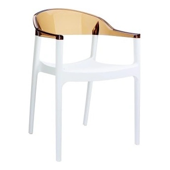 Mira-N Стол siesta carmen БЯЛО/КЕХЛИБАР ПРОЗРАЧЕН (014294)