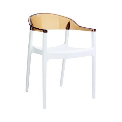 Mira-N Стол siesta carmen БЯЛО/КЕХЛИБАР ПРОЗРАЧЕН (014294)