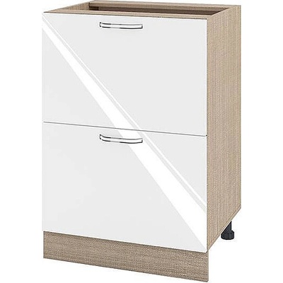 ИРИМ Долен кухненски шкаф Сити МФ-Бяло гланц-05-44 60 см