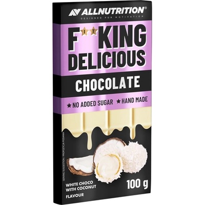 Allnutrition F**king Delicious Chocolate bílá čokoláda/kokos 100 g