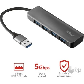 Trust Halyx 4-port USB 3.2 (23327)