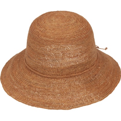 Fiebig dámský letní klobouk z raffia slámy oranžový