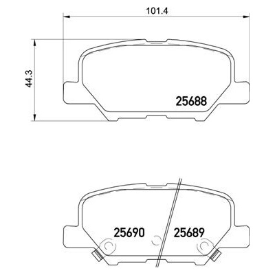 BREMBO Sada brzdových platničiek kotúčovej brzdy P61111