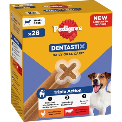 Pedigree Dentastix: každodenná starostlivosť o zuby pre malých psov 5 – 10 kg multibalenie 28 x 440 g