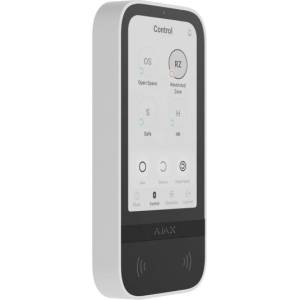 Ajax Systems 58455.148. WH1 KeyPad TouchScreen Jeweller - безжична клавиатура с тъчскрийн - бяла (58455.148.WH1)
